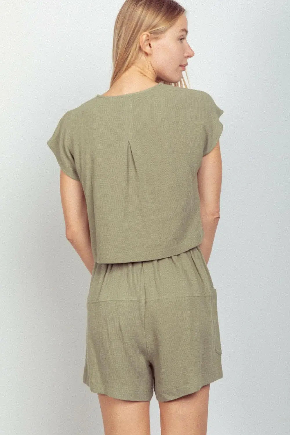Playful Chic Coordinated Crop Top and Shorts Ensemble - Love Salve